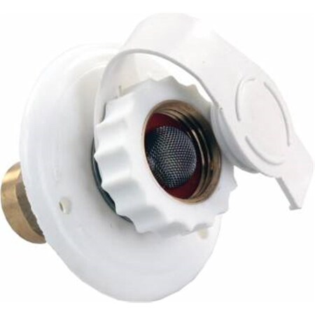Powerhouse City Water Flange, White, Plastic PO655338